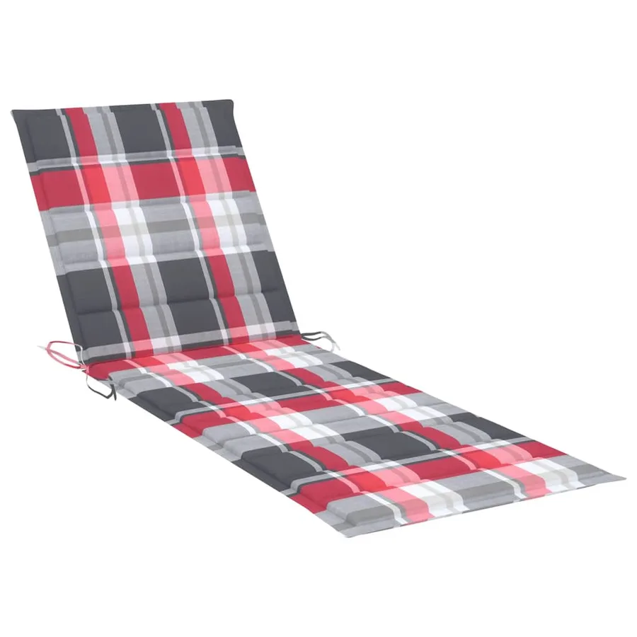 Chaise longue de jardin 2 places avec coussins Acacia solide - 5