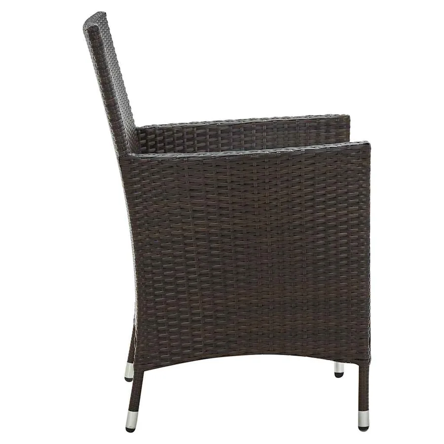 Ensemble à manger d'extérieur 5pcs avec coussins Résine tressée - 5