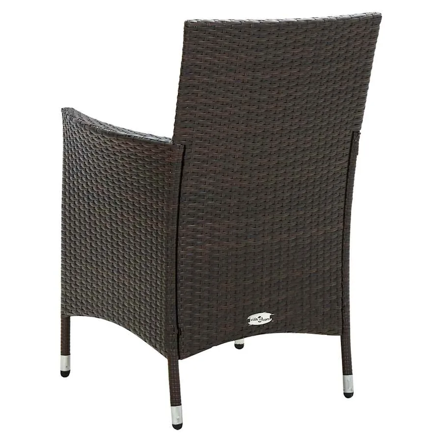 Ensemble à manger d'extérieur 5pcs avec coussins Résine tressée - 6
