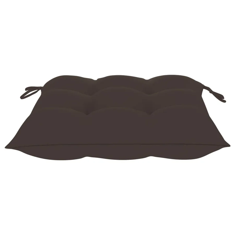 Chaises de jardin lot de 4 avec coussins anthracite Teck solide - 23
