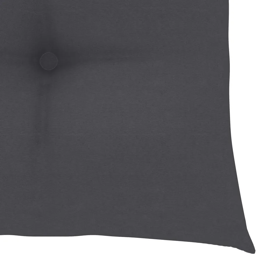 Chaises de jardin lot de 6 avec coussins anthracite Teck solide - 11