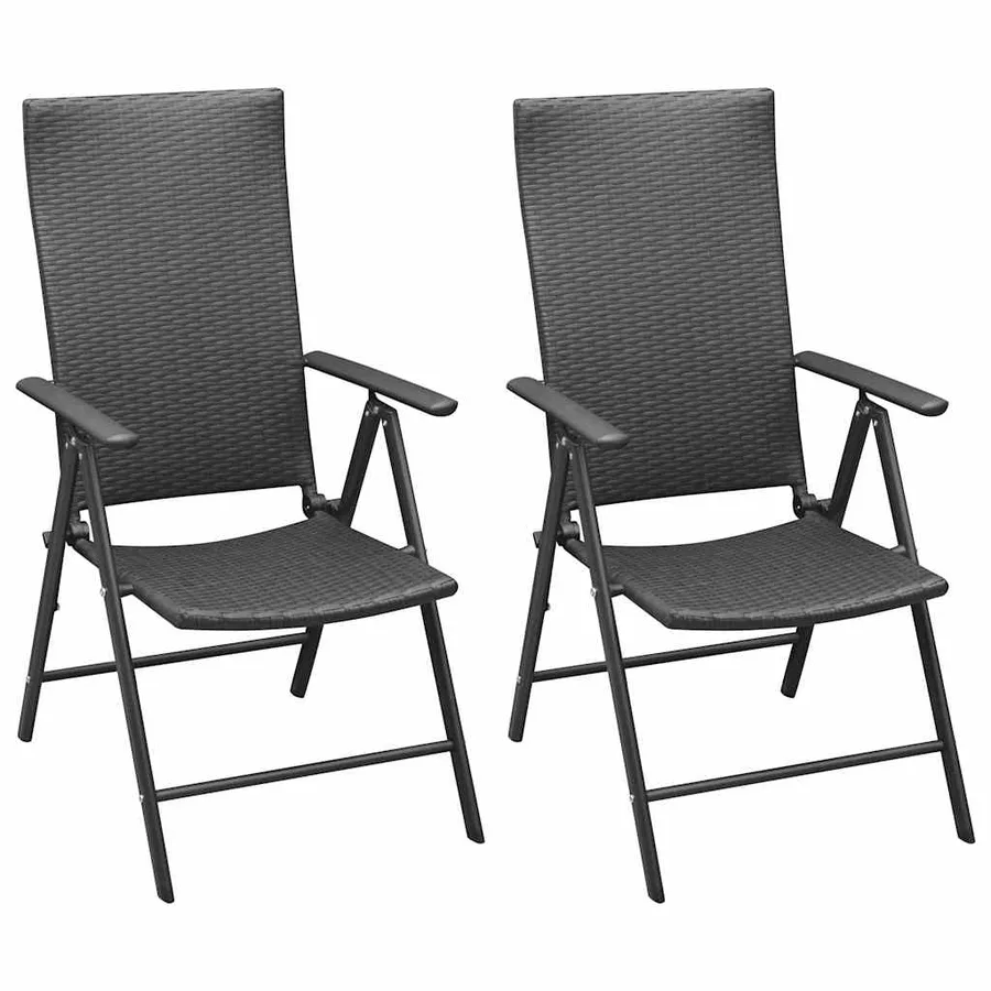 Ensemble à manger de jardin 3 pcs noir - 3