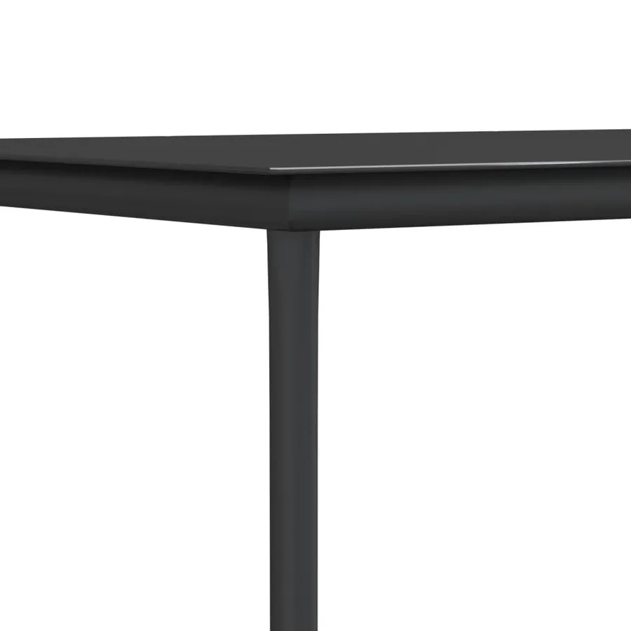 Ensemble à manger de jardin 5 pcs noir textilène et acier - 7