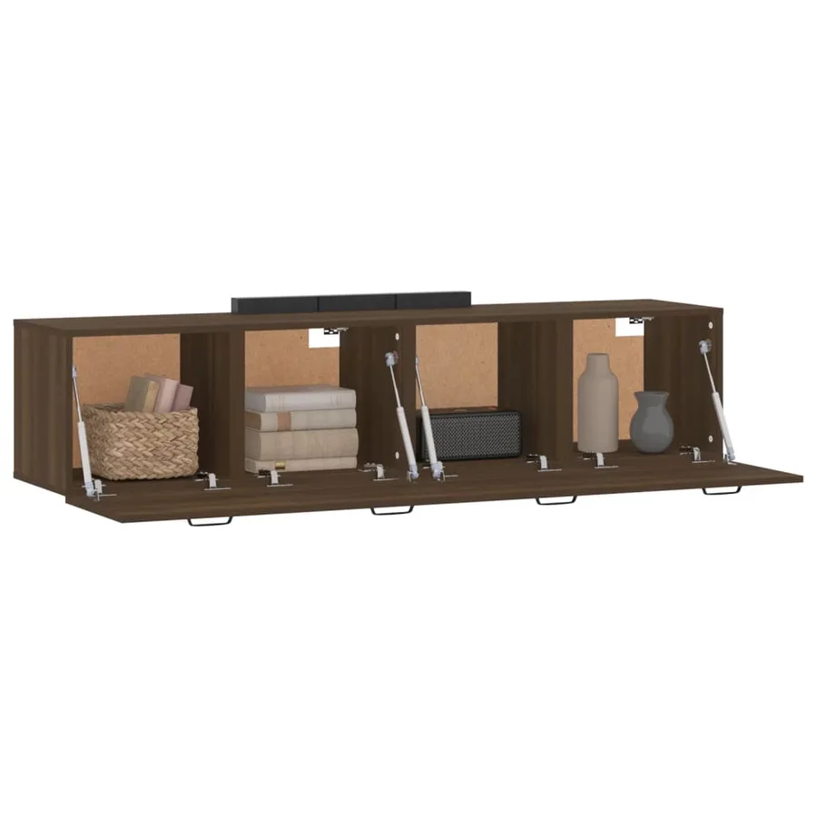 Armoires murales 2pcs Chêne brun 60x36,5x35cm Bois d'ingénierie - 4