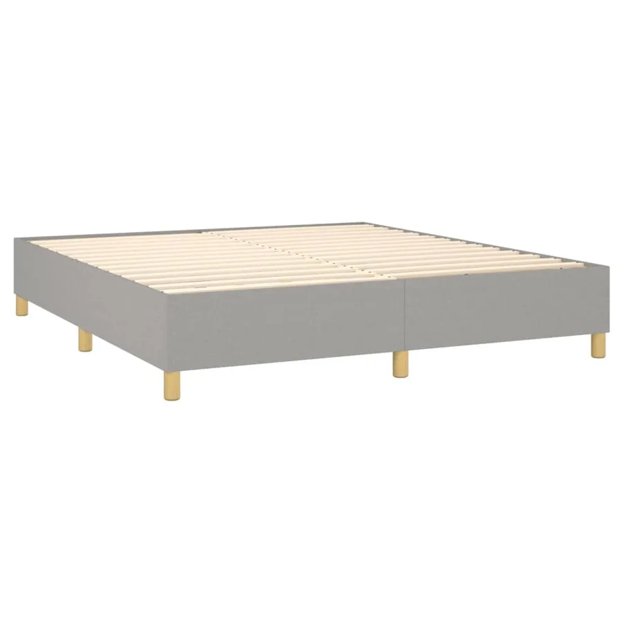 Sommier à lattes de lit matelas et LED Gris clair 160x200 cm - 5