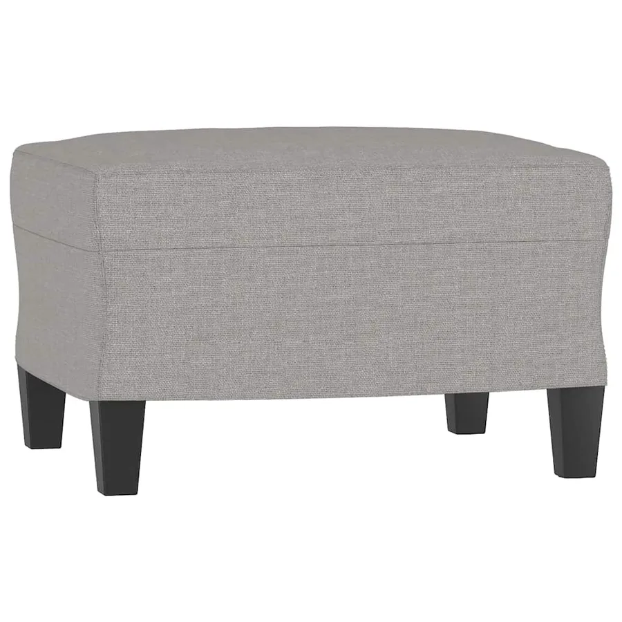Canapé à 3 places avec repose-pieds Gris clair 180 cm Tissu - 5