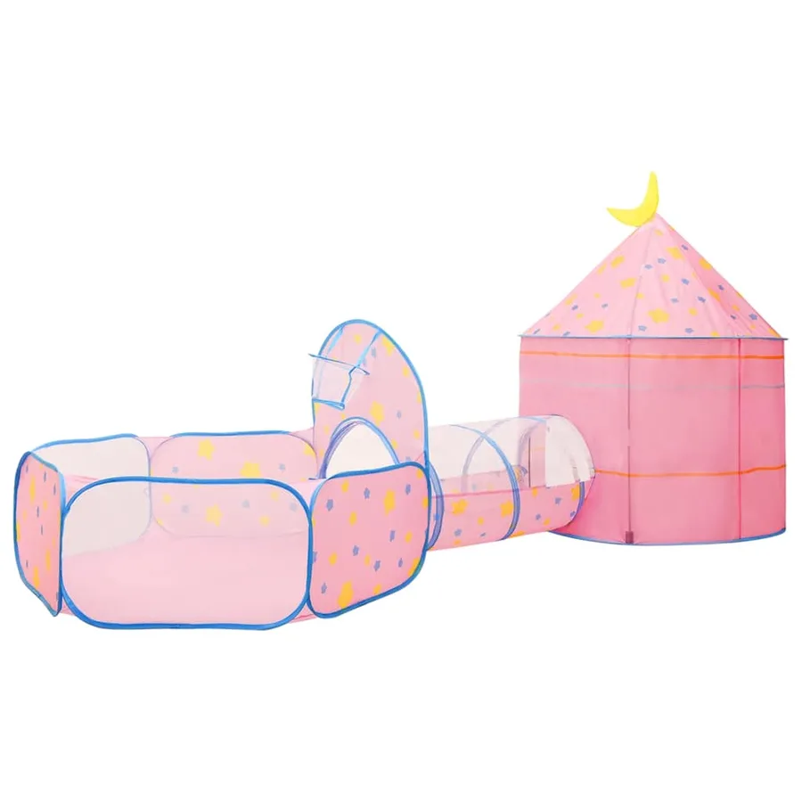 Tente de jeu pour enfants avec 250 balles Rose 301x120x128 cm - 6