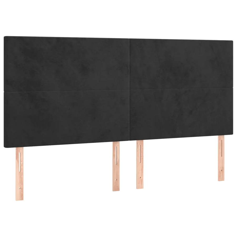 Cadre de lit sans matelas noir velours - 9