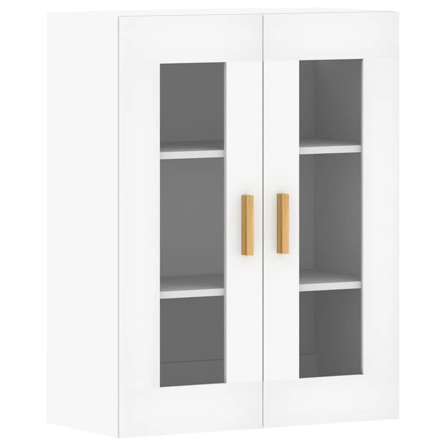 Armoires murales 2 pcs blanc bois d'ingénierie - 6