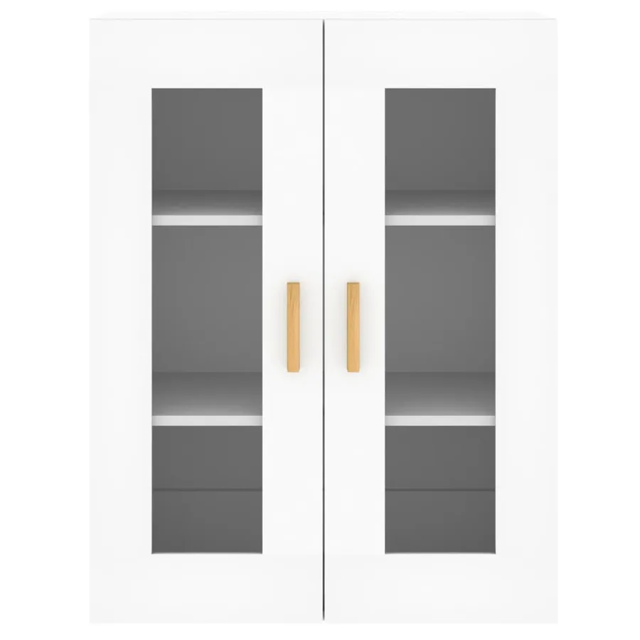 Armoires murales 2 pcs blanc bois d'ingénierie - 7