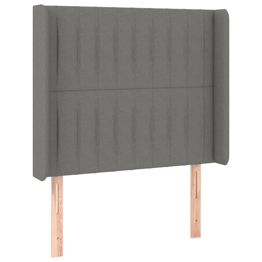 Sommier à lattes de lit matelas LED Gris foncé 90x200cm Tissu - 7