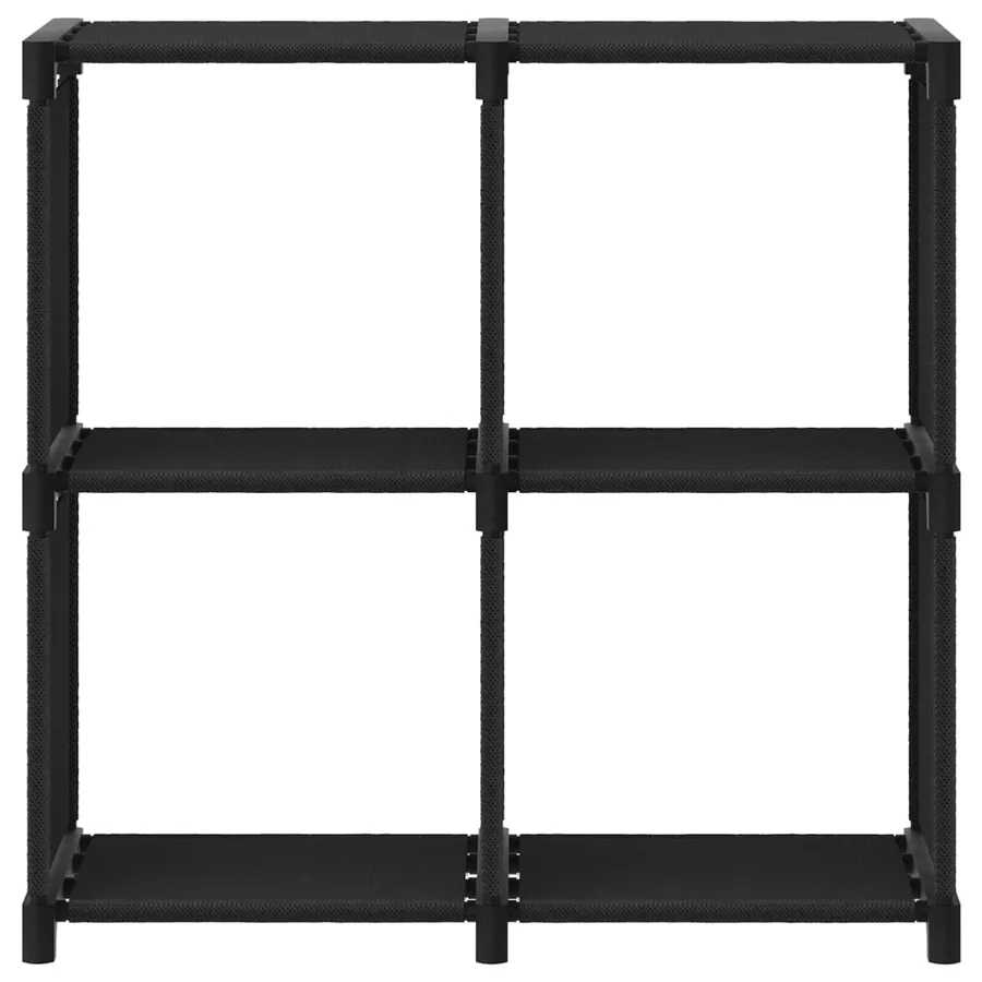 Étagère d'affichage 4 cubes Noir 69x30x72,5 cm Tissu - 2