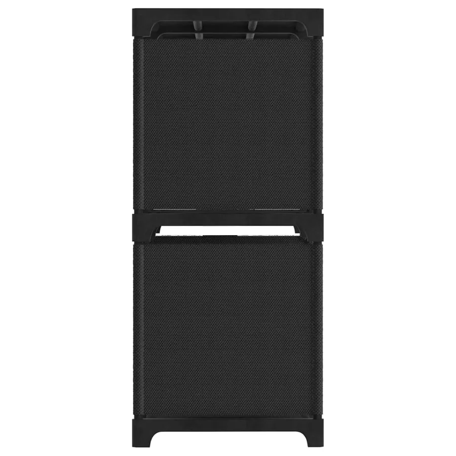 Étagère d'affichage 4 cubes Noir 69x30x72,5 cm Tissu - 3