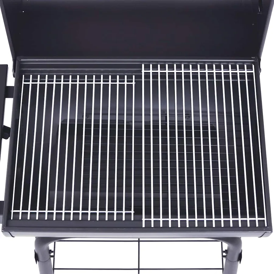 Gril barbecue au charbon avec étagère inférieure Noir - 6