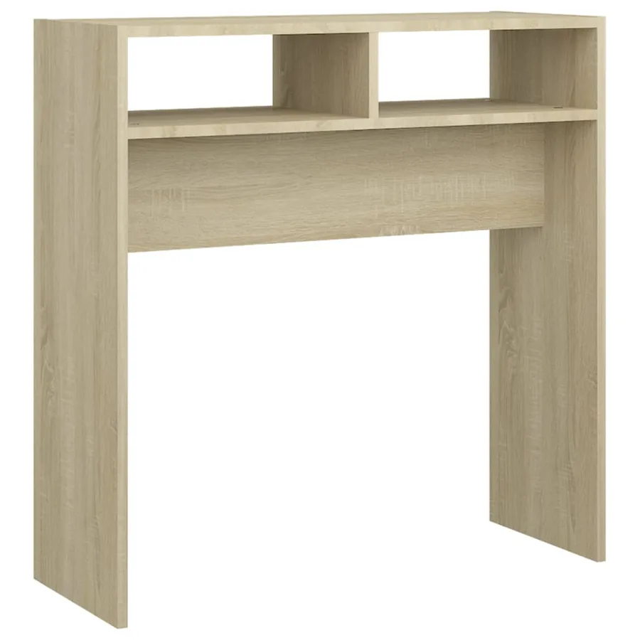 Table console chêne sonoma 78x30x80 cm bois d'ingénierie - 2