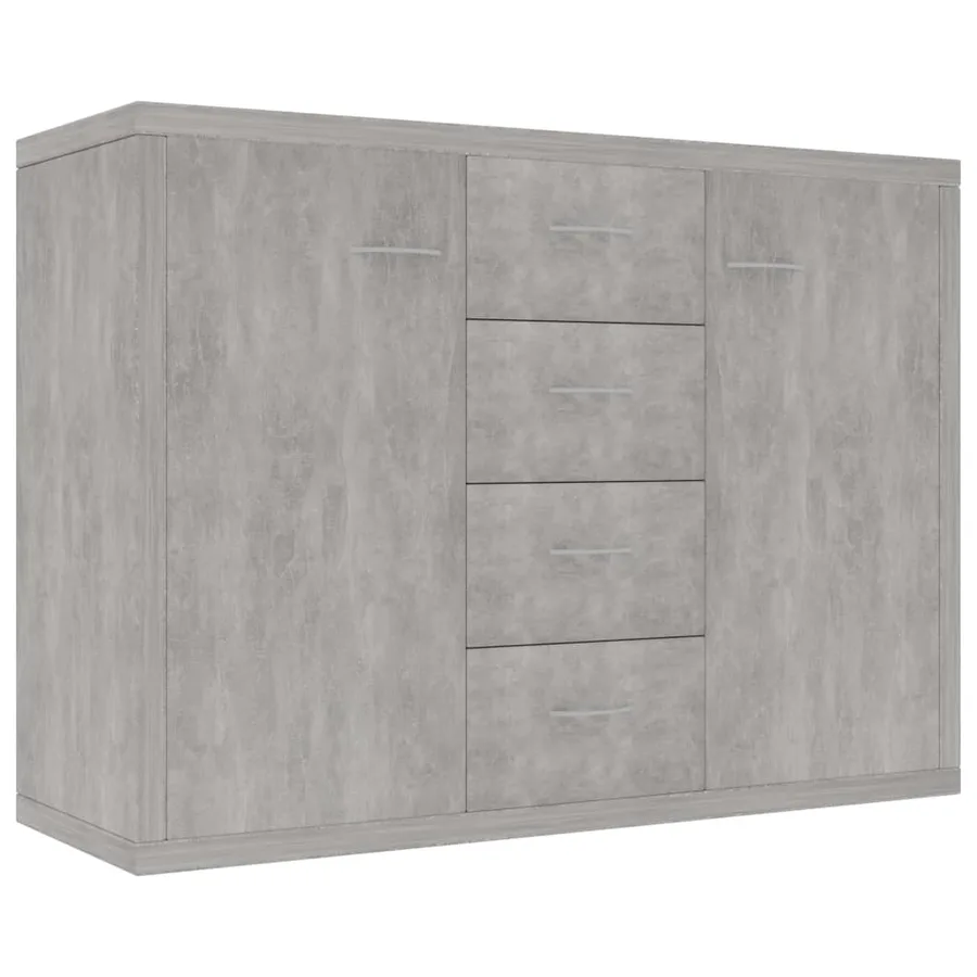 Buffet Gris béton 88x30x65 cm Bois d'ingénierie - 2