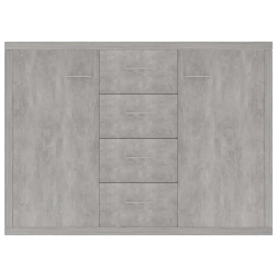 Buffet Gris béton 88x30x65 cm Bois d'ingénierie - 4