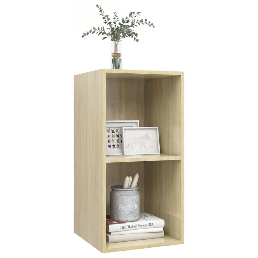Meuble TV mural Chêne sonoma 37x37x72 cm Bois d’ingénierie - 3