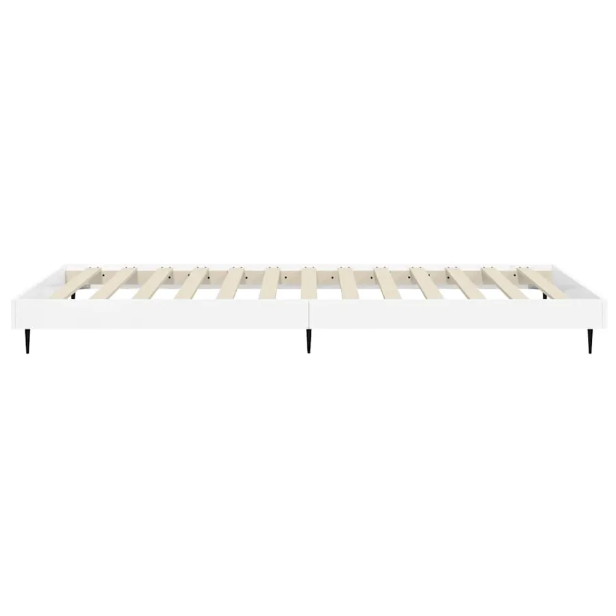 Cadre de lit sans matelas blanc brillant 90x190 cm - 7