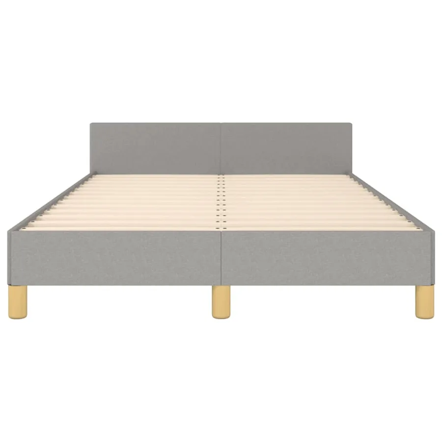 Cadre de lit sans matelas gris clair 120x200 cm tissu - 6