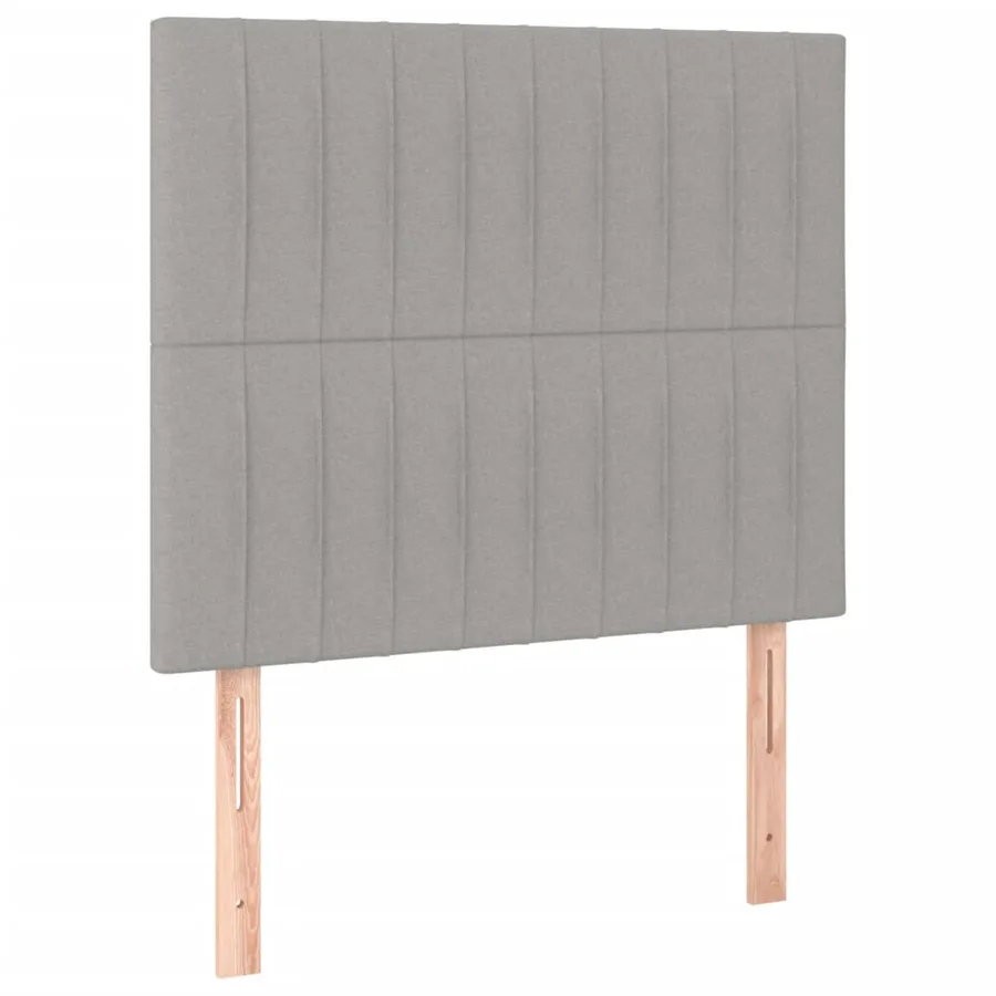 Cadre de lit sans matelas gris clair 120x200 cm tissu - 8