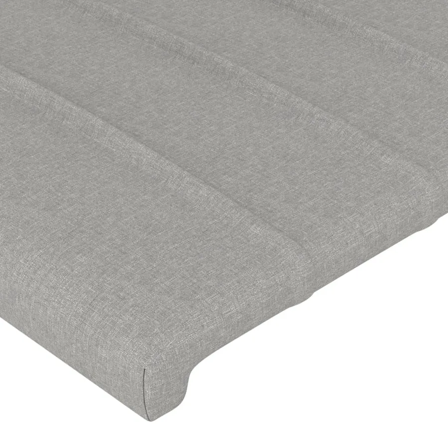 Cadre de lit sans matelas gris clair 200x200 cm tissu - 10