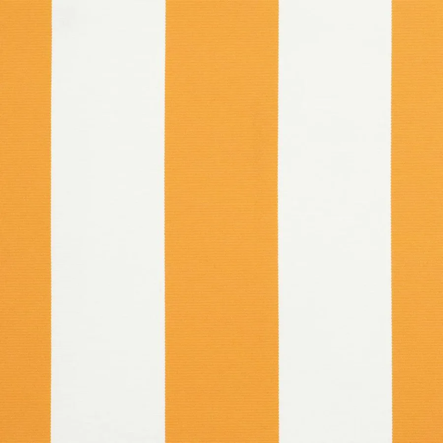 Auvent rétractable jaune et blanc 5x3 m tissu et aluminium - 11