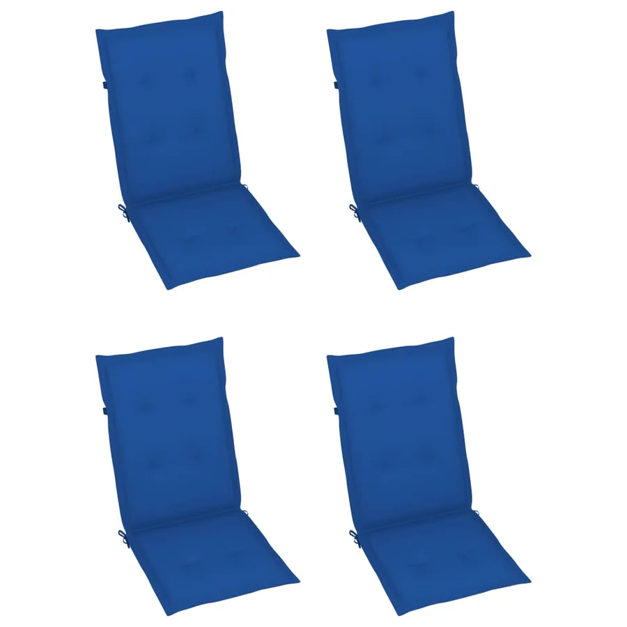 Chaises inclinables de jardin lot de 3 et coussins Bois acacia - 6