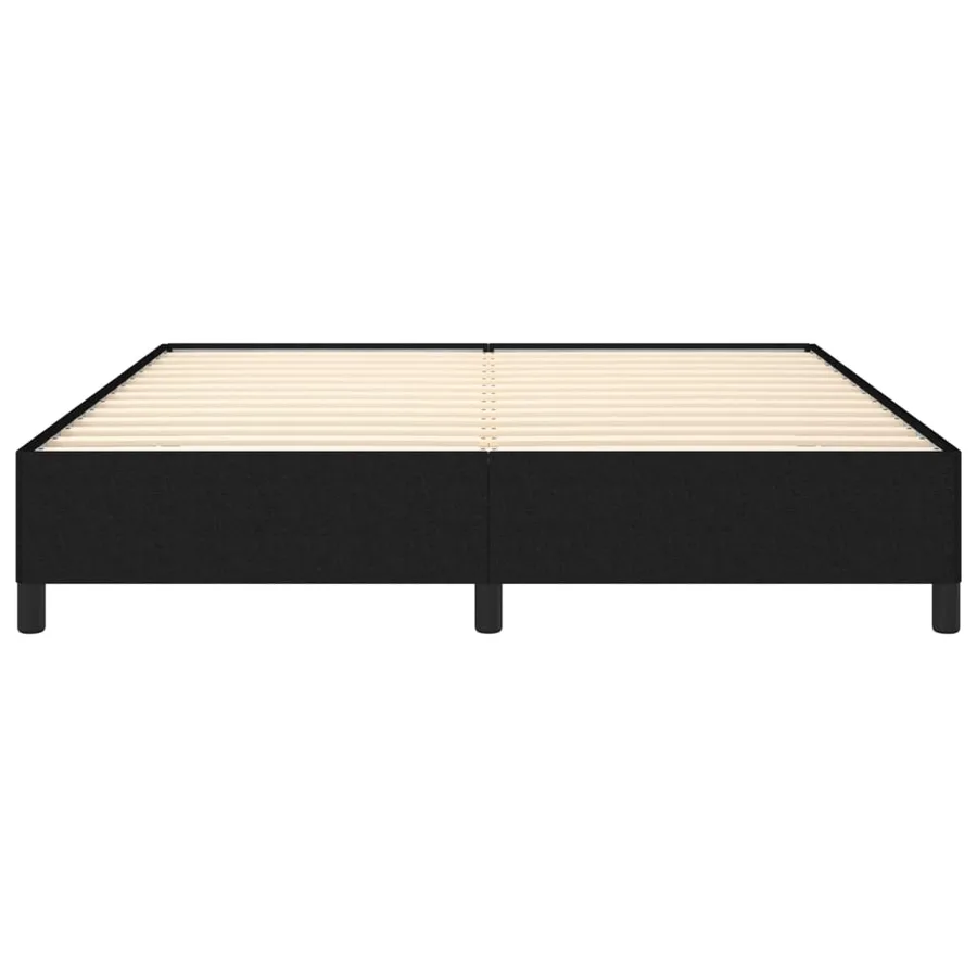 Cadre de lit sans matelas noir 160x200 cm tissu - 5