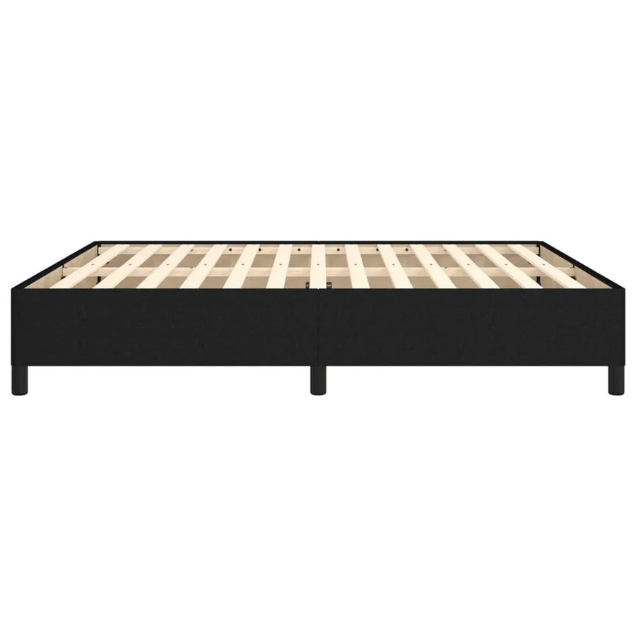 Cadre de lit sans matelas noir 160x200 cm tissu - 6