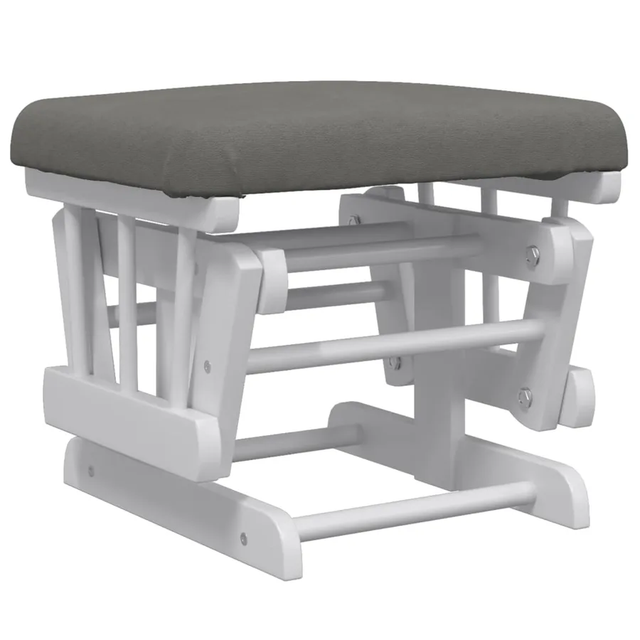 Chaise berçante avec repose-pied Gris foncé Tissu - 7