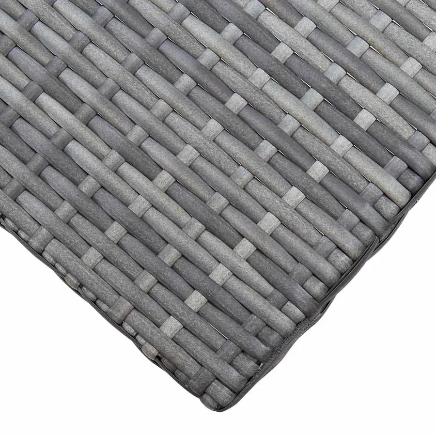 Tabouret pliable résine tressée gris - 5