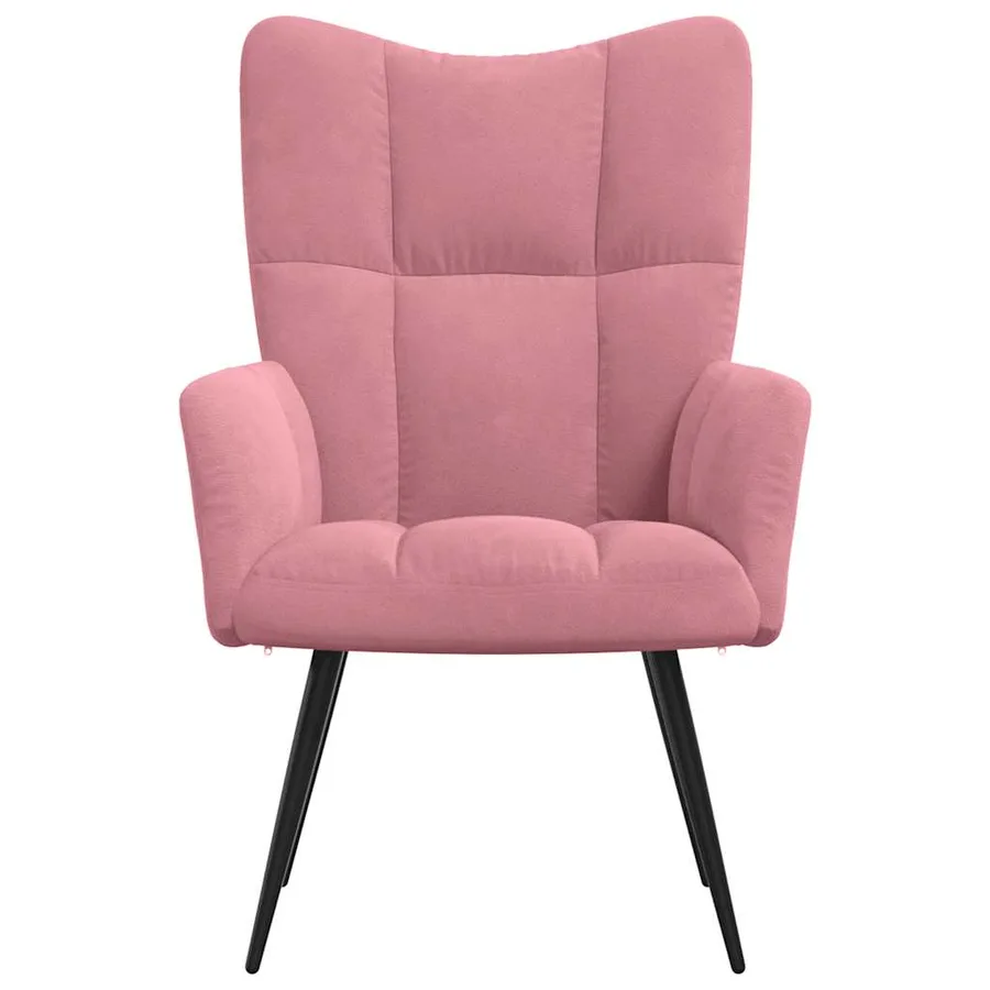 Chaise de relaxation Rose Velours - 3