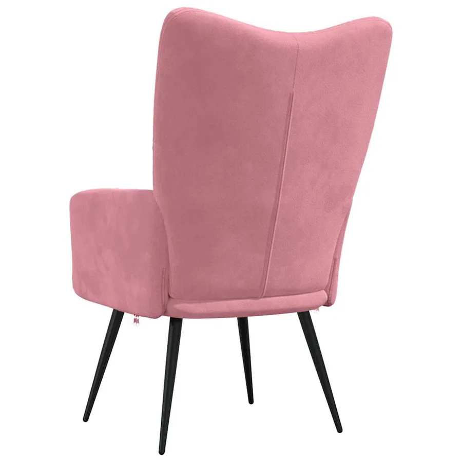 Chaise de relaxation Rose Velours - 5