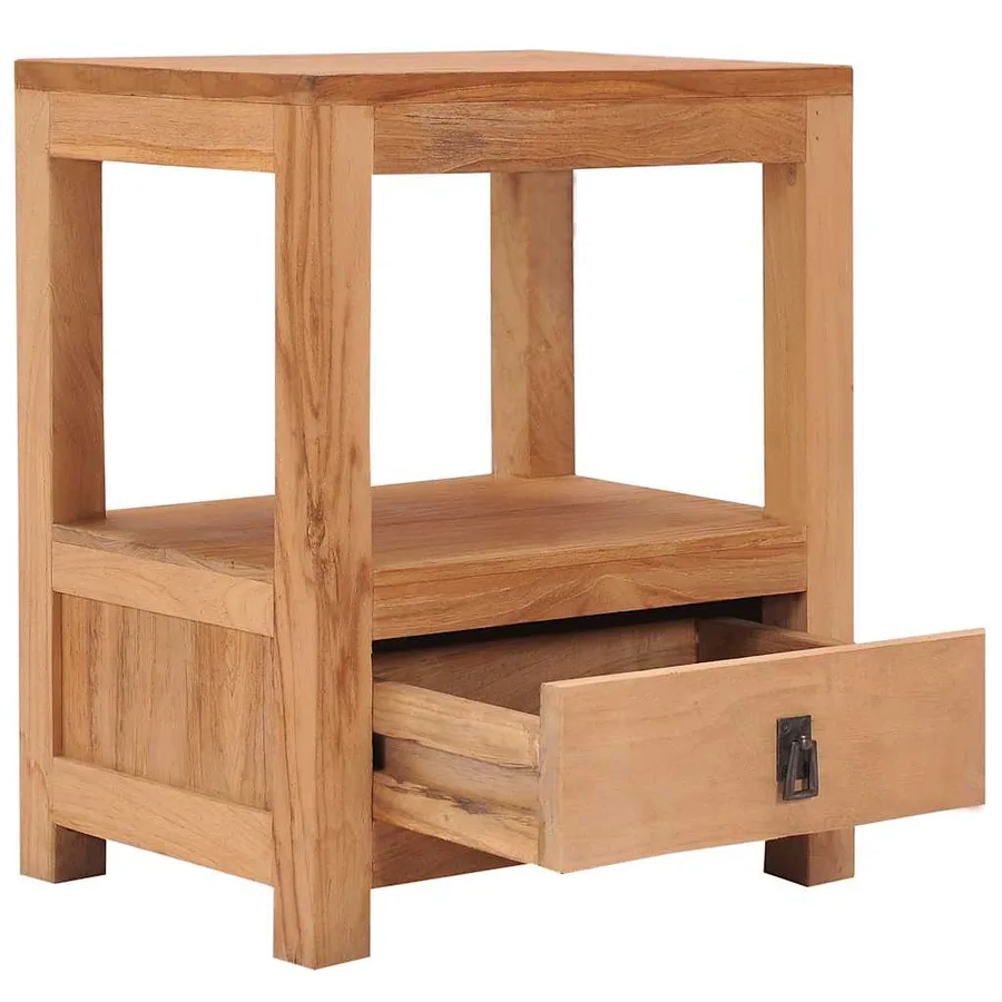 Table de chevet 40x30x50 cm bois de teck massif - 2
