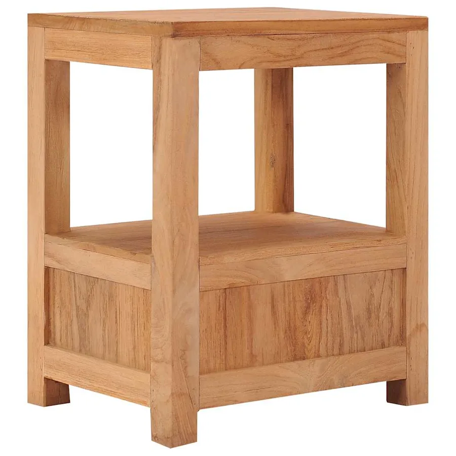 Table de chevet 40x30x50 cm bois de teck massif - 5