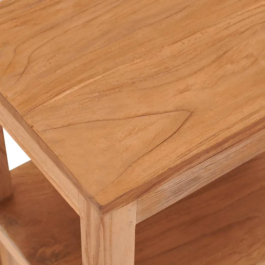 Table de chevet 40x30x50 cm bois de teck massif - 6