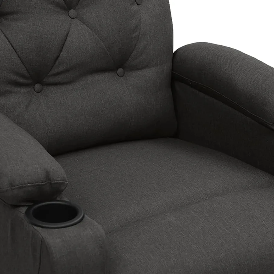 Fauteuil électrique de massage Gris foncé Tissu - 8