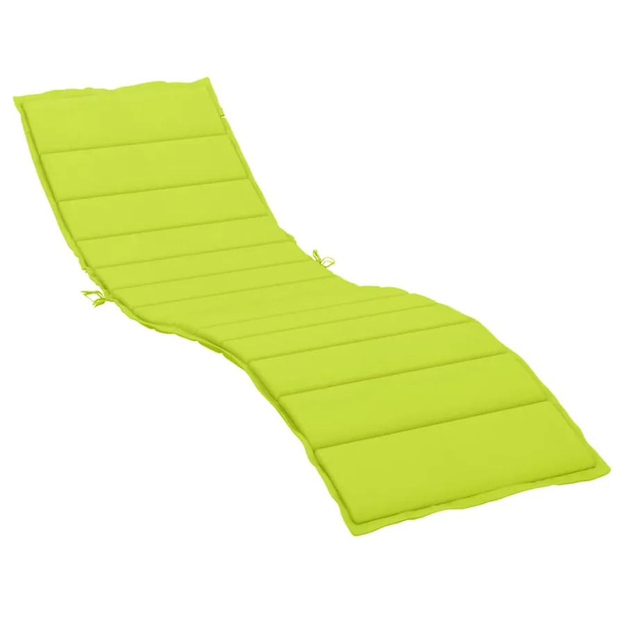 Coussin de chaise longue vert vif 200x70x3 cm tissu oxford - 2