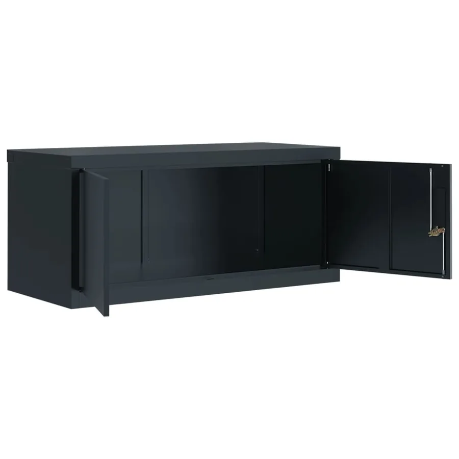 Classeur anthracite 90x40x145 cm acier - 5