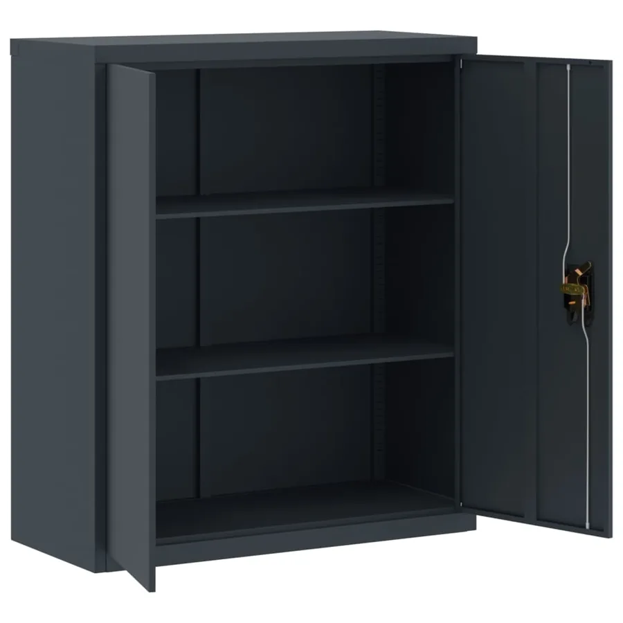 Classeur anthracite 90x40x145 cm acier - 9