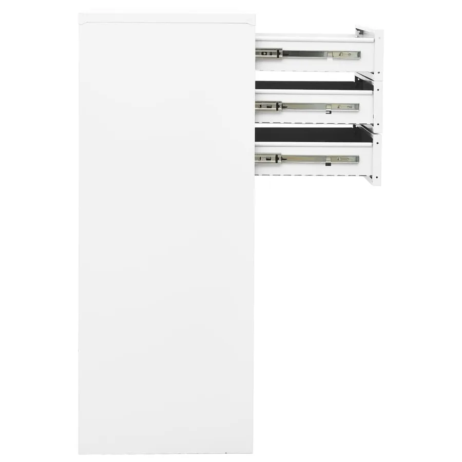 Armoire de bureau Blanc 90x40x102 cm Acier - 4