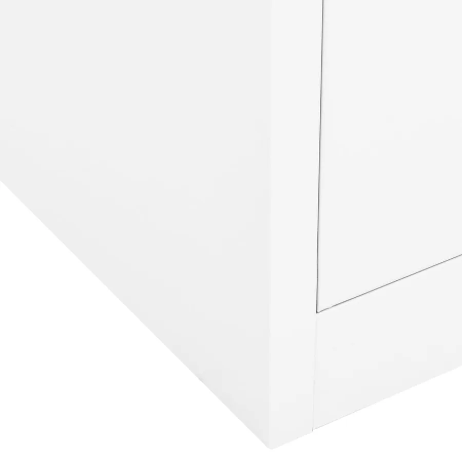 Armoire de bureau Blanc 90x40x102 cm Acier - 9