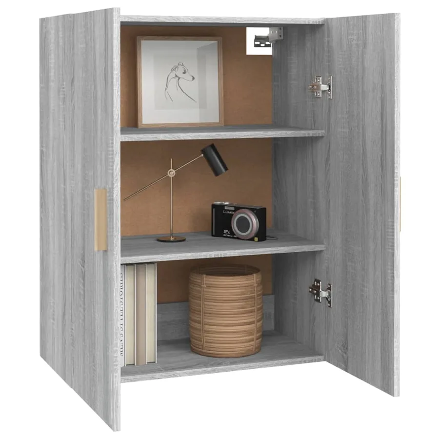 Armoire murale suspendue Sonoma gris 69,5x34x90 cm - 5
