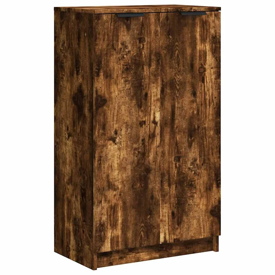 Meuble à chaussures Chêne fumé 59x35x100 cm Bois d'ingénierie - 2