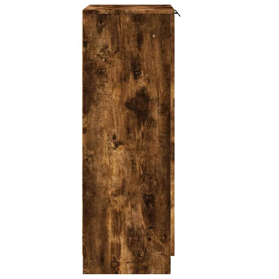 Meuble à chaussures Chêne fumé 59x35x100 cm Bois d'ingénierie - 5