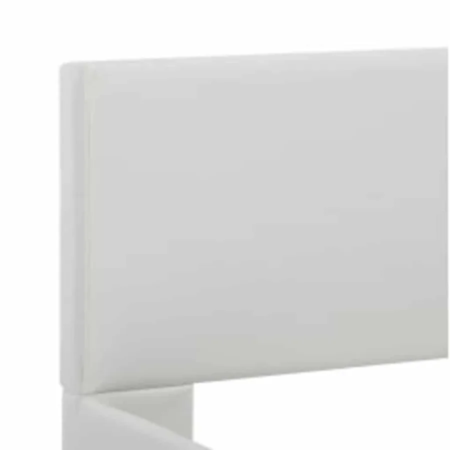 Cadre de lit avec LED sans matelas blanc similicuir 90x200 cm - 6