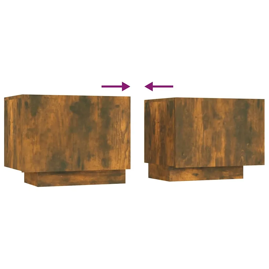 Ensemble de meubles TV avec lumières LED 3 pcs Chêne fumé - 12