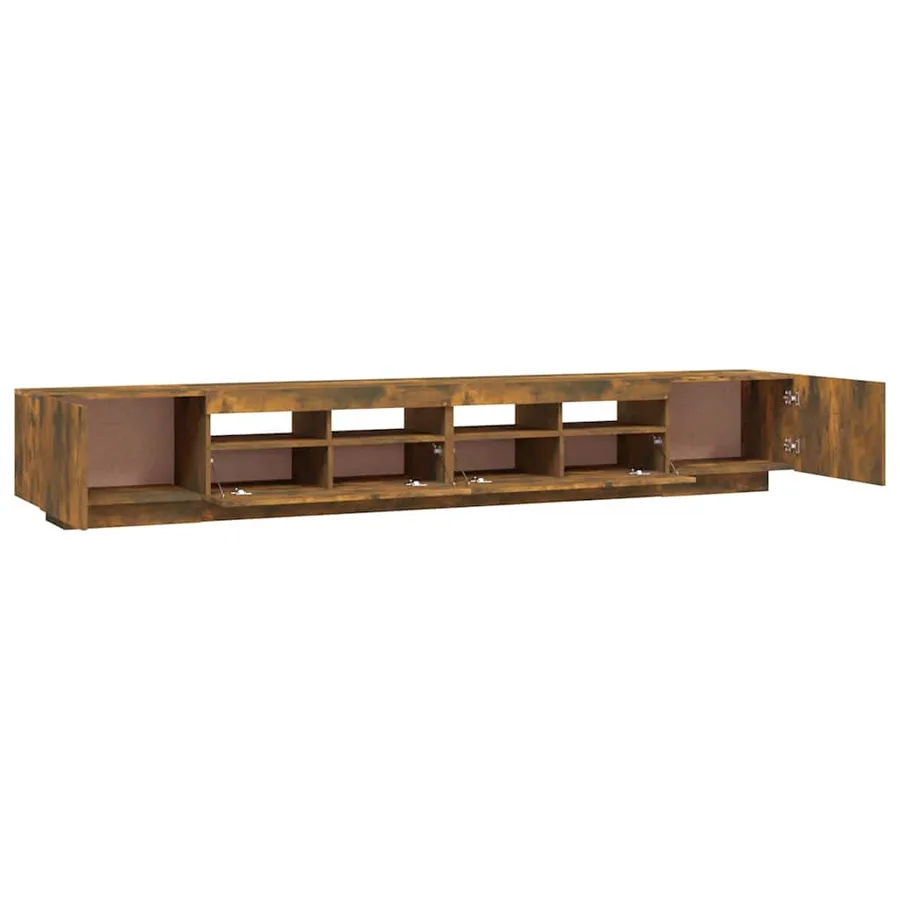 Ensemble de meubles TV avec lumières LED 3 pcs Chêne fumé - 9