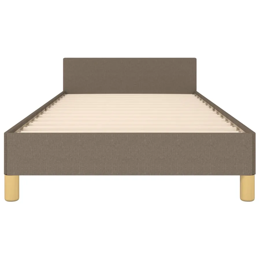 Cadre de lit sans matelas taupe 80x200 cm tissu - 6